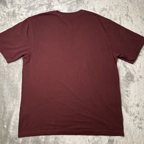 Carhartt Shirt Men’s L Red Solid Short Sleeve Crew Neck Tee Pocket K87 PRT - Picture 4 of 6